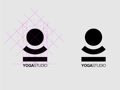 Doing yoga branding design geometric icon idea logo minimal thicklines vector