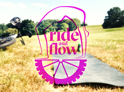 Ride and Flow bike design flow illustration logo love ride vector yoga