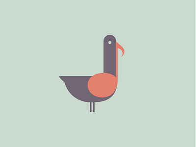 Let's the bird sing bird design gull icon illustration logo minimal vector