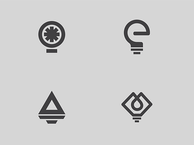 Electronic Light branding bulb design geometric icon light logo minimal music thick line thicklines vecor