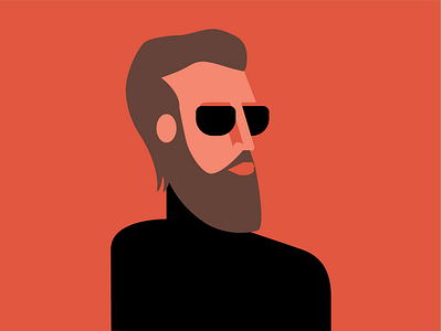 selfie beard bearded black design hairy illustation minimal selfie vector vector artwork