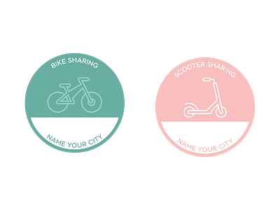 E-Bike and E-Scooter Icon design ebike icon scooter sharing sticker vector