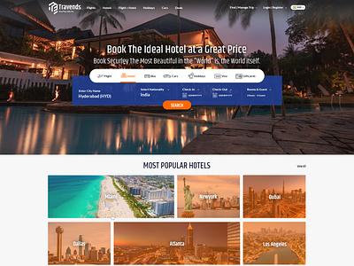 Travends Flight, Hotel, Deals Booking Template