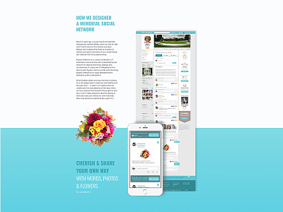 Memorial social network design app memory mobile social network website