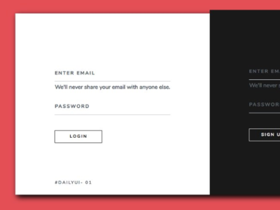 Web Signup dailyui 001 minimal ui web