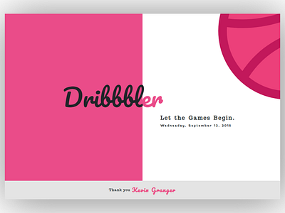 Hello Dribbble, Thank you Kevin Granger debut debutshot dribbble first hello hellodribble