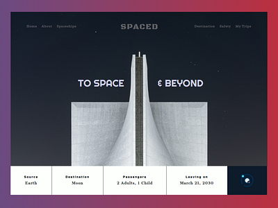 Spaced landing page concept concept landing page spaced spacedchallenge