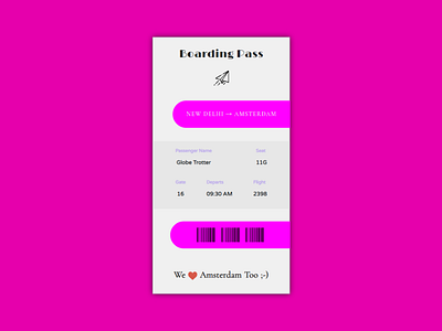 Boardingpass app boardingpass dailyui dailyui24 flights ui