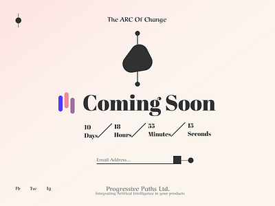 Coming Soon coming soon dailyui dailyui048 gradient minimal page design ui