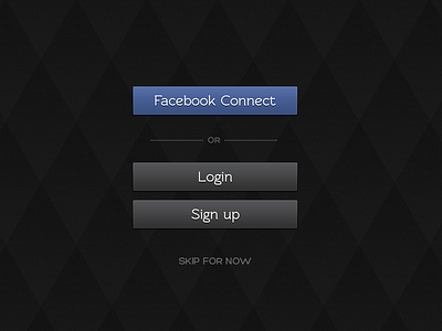 App Login Screen app login clean connect dark facebook ios login signup splash