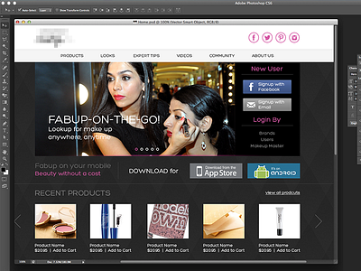 Layout for Fashion Portal beauty black fashion gallery layout minimal social ui ux web