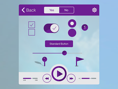 Build Custom UI button controls flat icon ios7 iphone minimal navigation social ui user interface video