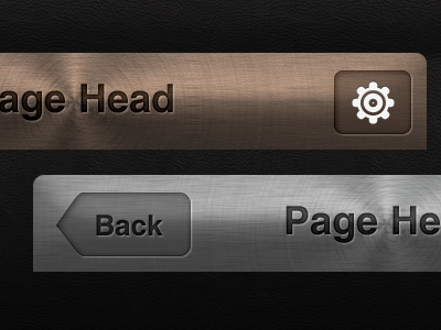 Metal UI Effect brown iphone metal kit metal metal effect navigation silver ui