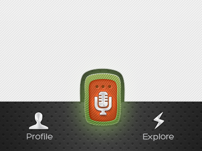 iPhone app tabbar app iphone microphone music record tabbar