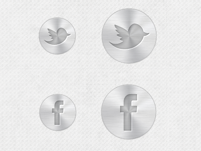 Social Icon - Metal facebook metal sharing social icon twitter ui