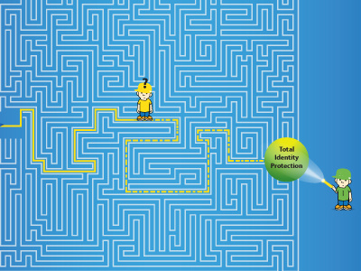 Illustration - Landing Page game identity illustration landing page maze protection security