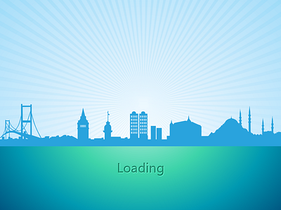 App Landing Page app blue city clean iphone app landing page loading app starburst