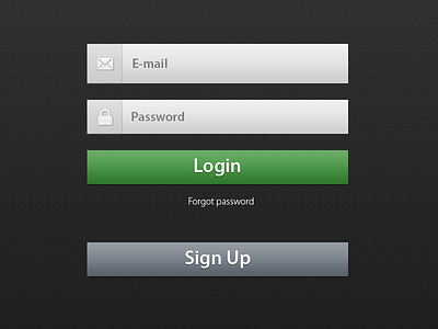 App Login app clean flat form ios iphone login sign up ui