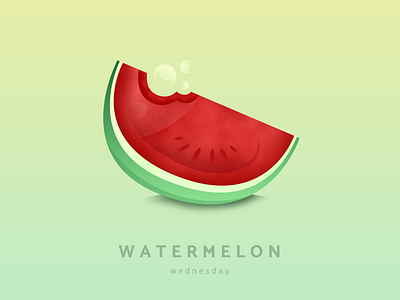 Watermelon Wednesday challange daily green illustration melon red watermelon wednesday