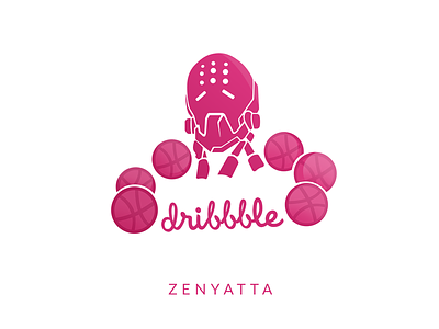 Zenyatta and me says Hello! dribbble logo overwatch zenyatta