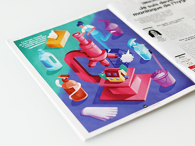 "I'm a hygiene freak" Illustration for Sante magazine