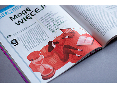 Illustration for Charaktery magazine design graphic illustration isometric magazine print psychology vector woman