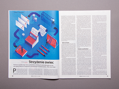 Illustration for Polityka magazine design graphic illustration isometric magazine print psychology woman