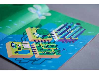 Illustration for Autostadt magazine bulding design economy graphic green illustration isometric magazine print vector