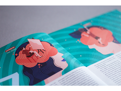 Illustration for Psychologia Dziś magazine design graphic illustration isometric magazine print psychology vector woman