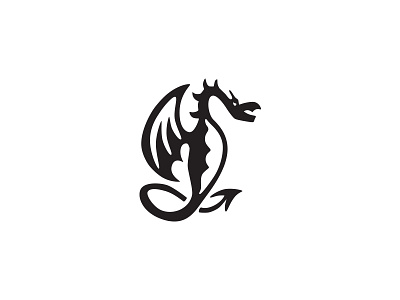 Dragon dragon illustration logo wip