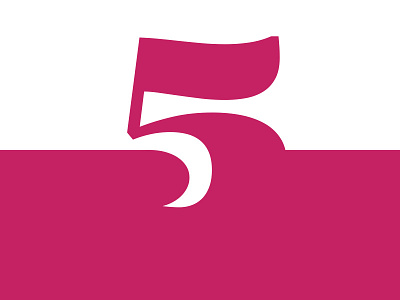 Happy Fifth! birthday dribbble five pink playoff