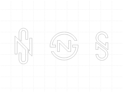 SN Monogram Outlines logo monogram wip