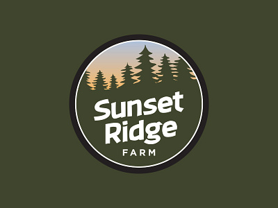 Sunset Ridge Farm branding farm identity logo personal pine