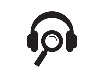 Tracks (Rebound) branding discovery exploration headphones icon identity logomark magnifying glass tracks wip