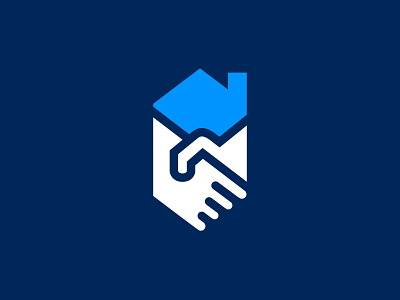 Fast Seller Handshake handshake house icon killed logo logomark real estate rejected unused