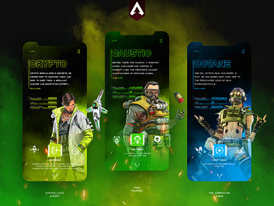 Apex Legends — Concept Design apex apex legends app branding design game game design graphic design mobile ui ux web webdesign