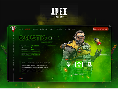 Apex Legends — Concept Design apex apex legends app design desktop game game design graphic design ui ux web webdesign