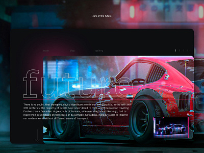 Future car — Web Design car design figma future ui ui design