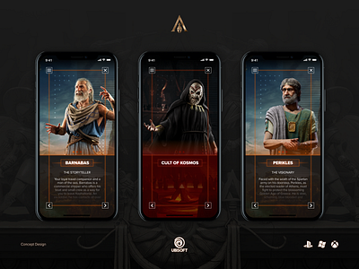 Assassin's Creed Odyssey — mobile concept desktop game mobile ui uiux webdesign