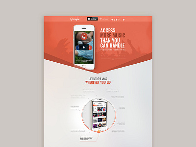 Interactive Landing page design branding design illustration inteface interactive design music app ui