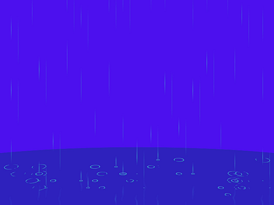 Rain aftereffects animation blue loop pouring rain raindrops reflection splash storm stormy