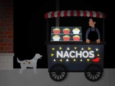 A Dog and his Nachos after effects animation city design dog food truck illustrator lighting motion design nacho subtle