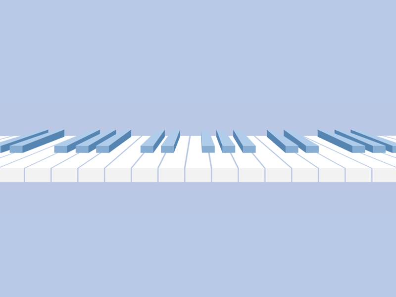 Playing Piano after effects blue illustration illustrator keyboard lalaland loop motion design piano