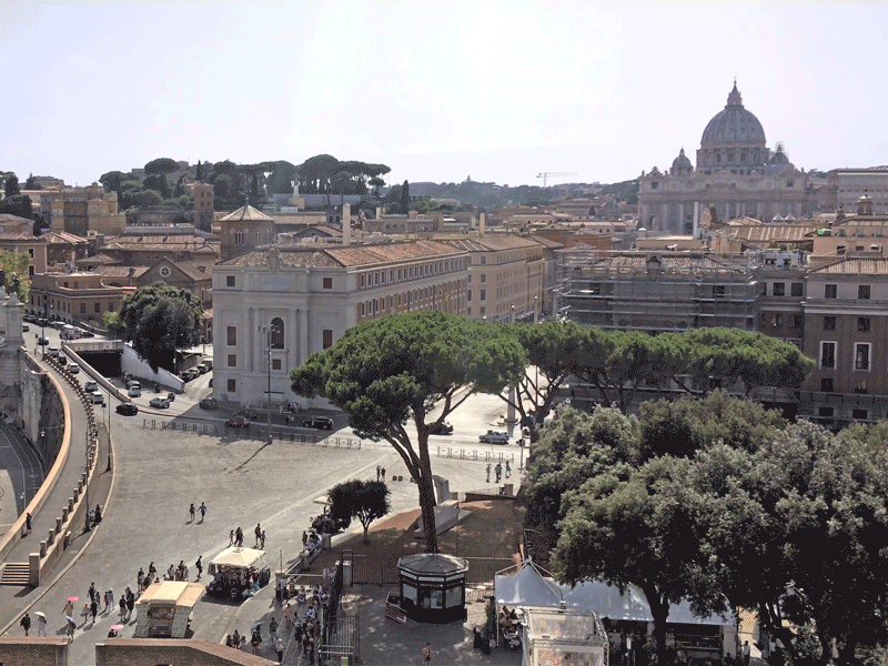 View from Castel Sant'Angelo ae after effects basilica cinemagraph gif loop photoshop rome traffic travel