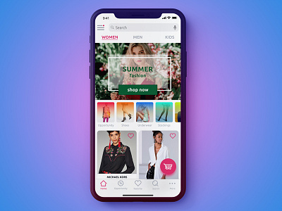 Fashion App app ecommerce fashion fashion app home iphone x minimal mobile app shop store ui