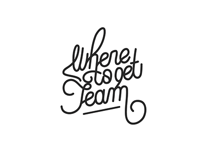 Wheretoget Team typography vector