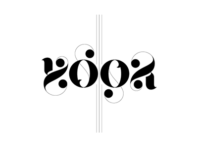 YOGA III ambigram bw logo microsoft yoga young creatives 2015