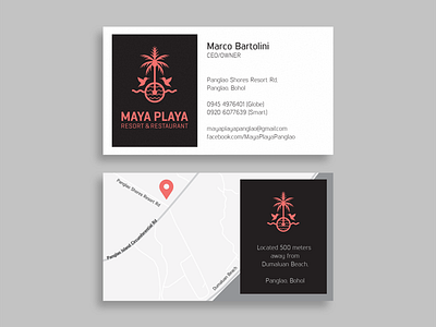 Maya Playa brand brand identity business bussiness card card design graphic graphicdesign information logo paper print