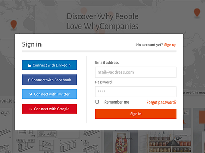 Sign in form for WhyCompanies