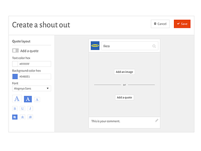 Create a "shoutout" post for WhyCompanies cms compose create edit editor post shoutout social ui upload